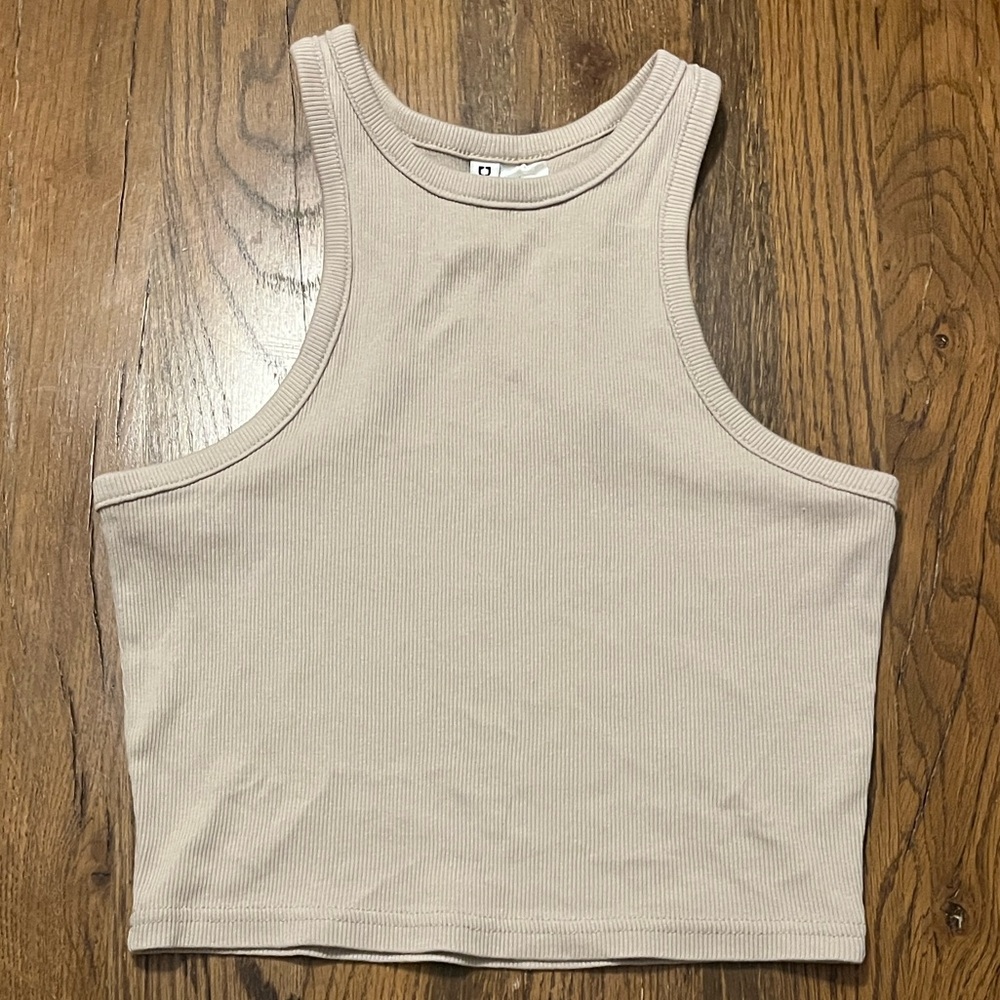 # 99- Divided Beige Tank Top